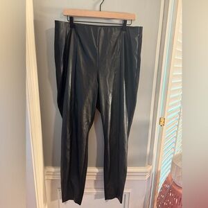 Bar III Black Faux Leather Pants